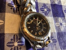 Seiko Kinetic Sports 100 5M42-0B09 men’s watch runs perfect 2tone 7 inch band