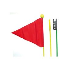 Fanion pour remorque vélo enfant ou axe de roue arrière Vert/Jaune/Rouge