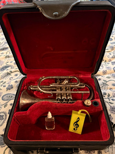 Besson silver valve cornet - besson,