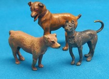 LOT 3 CHIENS EN  BRONZE