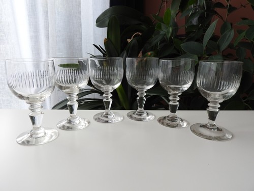 Anciens verres vin blanc - 6,