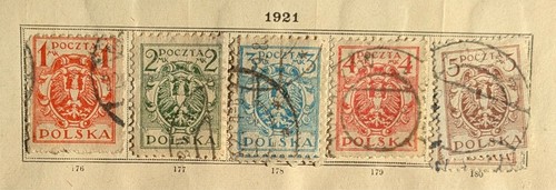 Timbres pologne série - pologne,