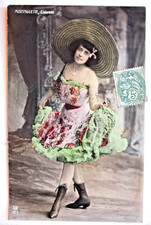 Old postcard Mistinguette à l'Eldorado - circa 1900, stage costume