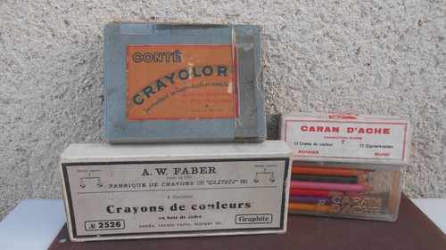 Lot panaché anciens crayons - panaché, d'anciens