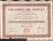Ets CAREL FOUCHE & cie, avant 1960 (PETITE-SYNTHE 59) (P)