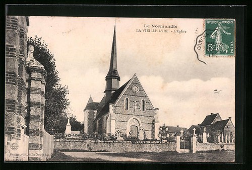 Cpa vieille lyre eglise - vieille-lyre,,