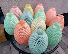 Vintage Set of 12 GDR Glass Globes Night Lamp Plaphonds