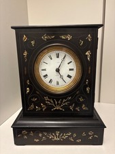 ancienne pendule horloge noir