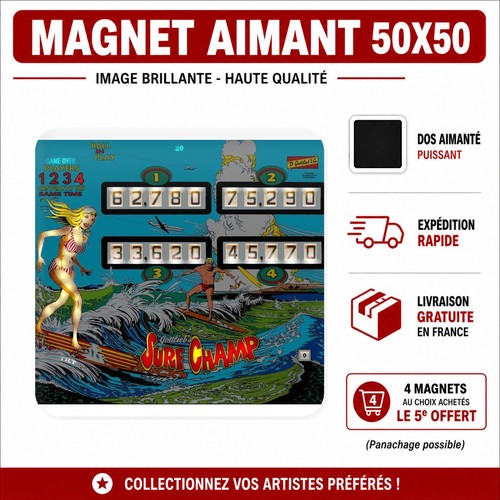 Magnet surf champ gottlieb - magnet,