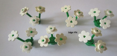 Lego flowers 3741 3742 white - 3741,