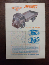 Original Gutbrod Atlas 800/Superior Brochure Sales Brochure from 1950