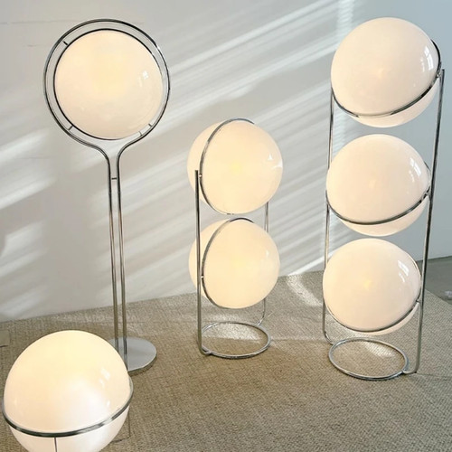 Lampadaire led chrome design - lampadaire,