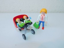 Playmobil mère avec jumeaux dans la poussette