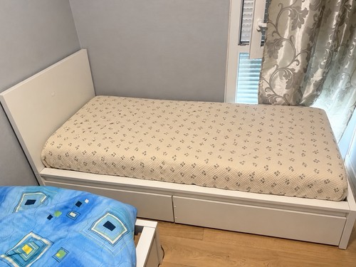 Lit ikea malm 200 - 90×200, blanc