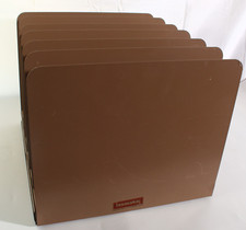 VTG Lit-Ning Taupe Brown Metal Industrial Vertical File Sorter /Organizer Desk