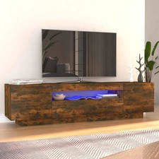 Meuble TV avec Lumières LED Armoire de Télévision Salon Intérieur Noir vidaXL