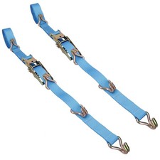 2 x attaches de remorque à sangle à cliquet avec crochets de pontage 5 m...