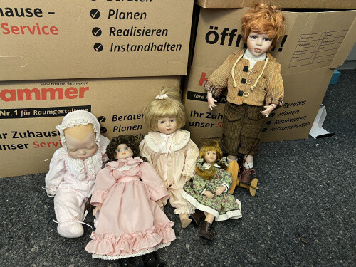 Lot poupées porcelaine - de, en