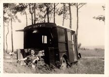 OLD PHOTOGRAPH 1962 CAMPING DU CADORET VAN CITROEN TYPE H