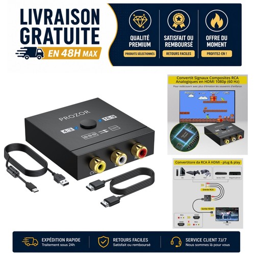 Convertisseur rca vers hdmi - rca,