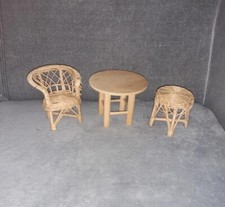 Mini salon en osier Fauteuil