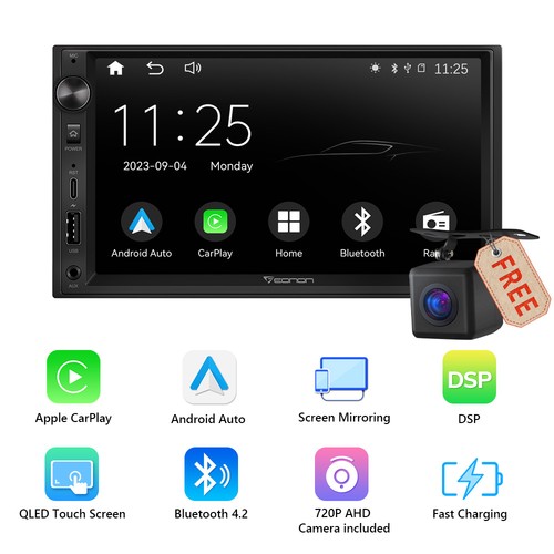 Backup camera qled double - camera, 7"