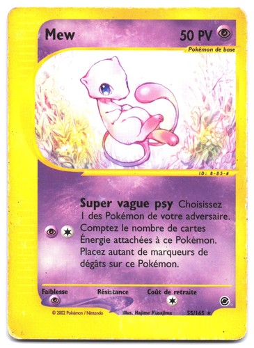 Carte pokémon mew 165 - carte,