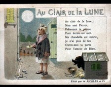 CHROMO IMAGE ALCOHOL RICQLES / DOG POODLE in MOONLIGHT NICHE