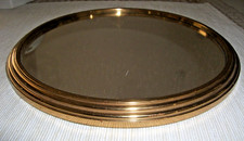 Plateau miroir rond doré