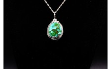 pendentif argent turquoise