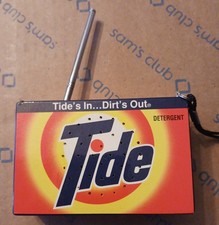 VINTAGE TIDE DETERGENT BOX AM/FM TRANSISTOR RADIO Nascar WORKING