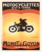 Affiche Motocyclettes Monet