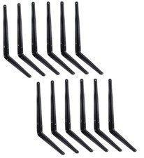 12x Coin D'Étagère Noir Fixation pour Étagère Fer Support Mur Taquets de