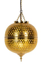 Lampe Suspendue Marocaine Safiye - Dorée Grande