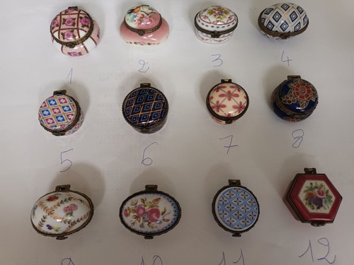 Boite pilule porcelaine - boite,