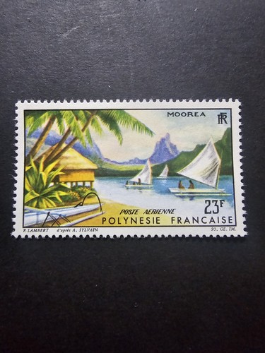 Timbre polynésie paysage - timbre,