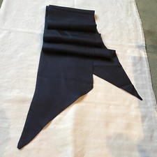 Foulard Echarpe Homme Bleu Marine Double 100 % Soie 140 x 15,5 cm Neuf