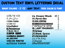 Custom Text Vinyl Lettering Sticker Decal Personalized -ANY TEXT - ANY NAME