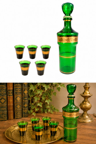 Service liqueur verre - , bohème