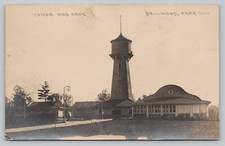 Postcard IL RPPC Dellwood Park View Tower Cafe Craco Vintage Real Photo I9