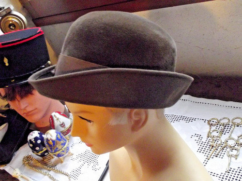 Chapeau femme feutre taupe - chapeau,