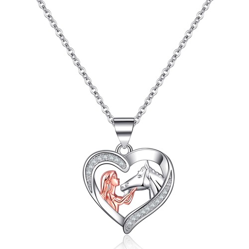 Collier cheval pour filles - collier,