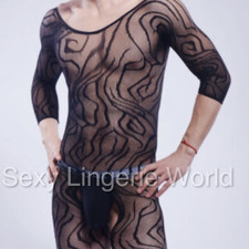 Hommes Combinaison sous-Vêtement Complet Bas Sexy Mâle Lingerie Collant Collants