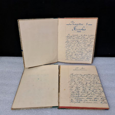 2 livres manuscrits "Les