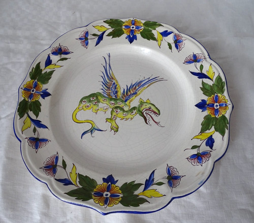 Faïencerie charolles plat - faïencerie,