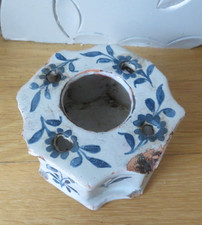 OLD NEVERS EARTHENWARE INKWELL - LATE EIGHTEENTH EARLY NINETEENTHth