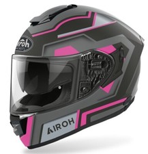 FULL FACE FIBER HELMET DOUBLE VISOR AIROH ST501 SQUARE PINK MATT SIZE M