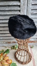 ANCIEN  CHAPEAU BIBI VINTAGE noire