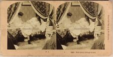 USA The Life of the Couple with the Baby in Bed 1899 Vintage Albumin Stereo Photo 