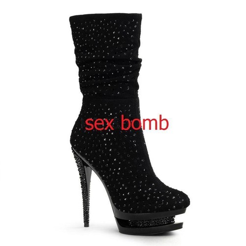 Sexy bottines daim bottes - bottines,